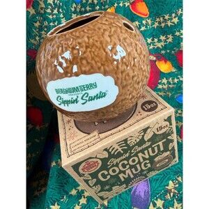 Beachbum Berry Sippin' Santa Coconut Tiki Mug NEW In Box Holiday Pop-Up